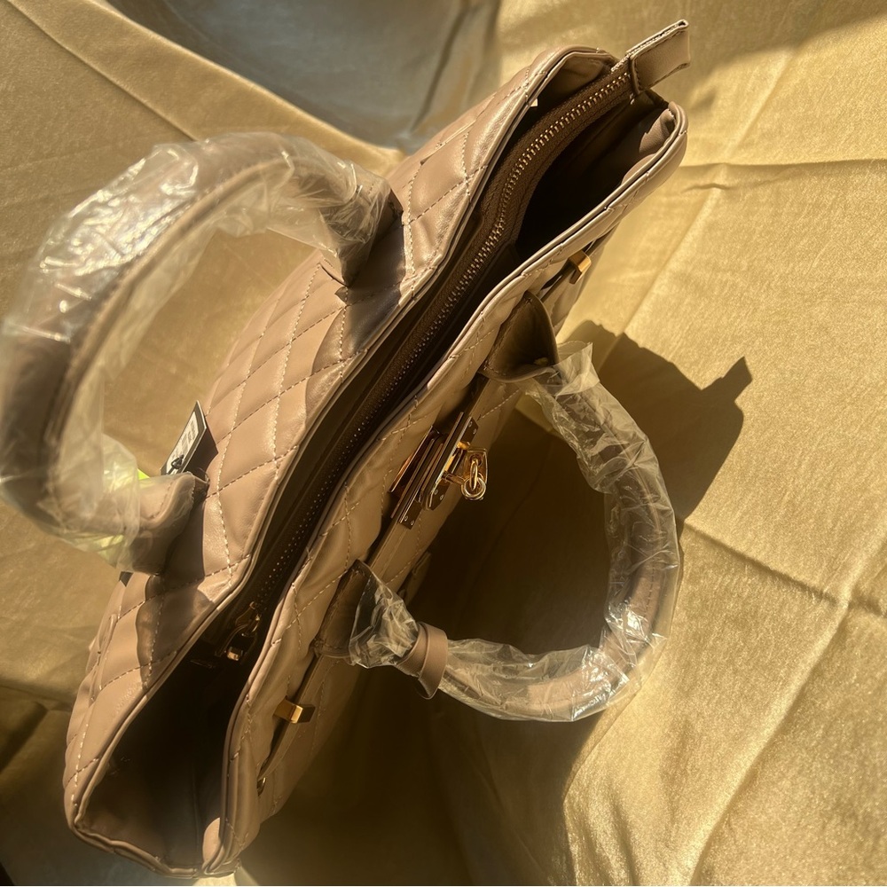Studio Badgley Mischka Vegan Leather Tote, in Taupe. - Picture 7 of 16